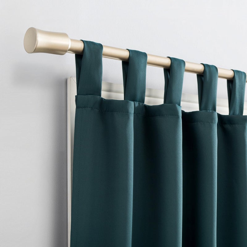 Sun Zero Easton Energy Saving Blackout Tab Top Curtain Panel, 40" x 84", Teal - Image 2